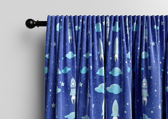 Blast Off, Blue Comet - Made to Measure Curtains - Image 9